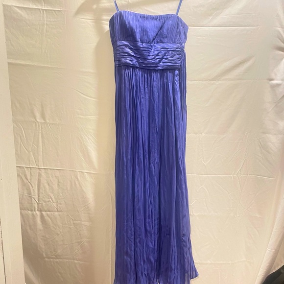 🌻2X HP🌻BCBGMAXAZRIA Violet Strapless Silk Floor Length Evening Dress, Size: 0 - Picture 7 of 14